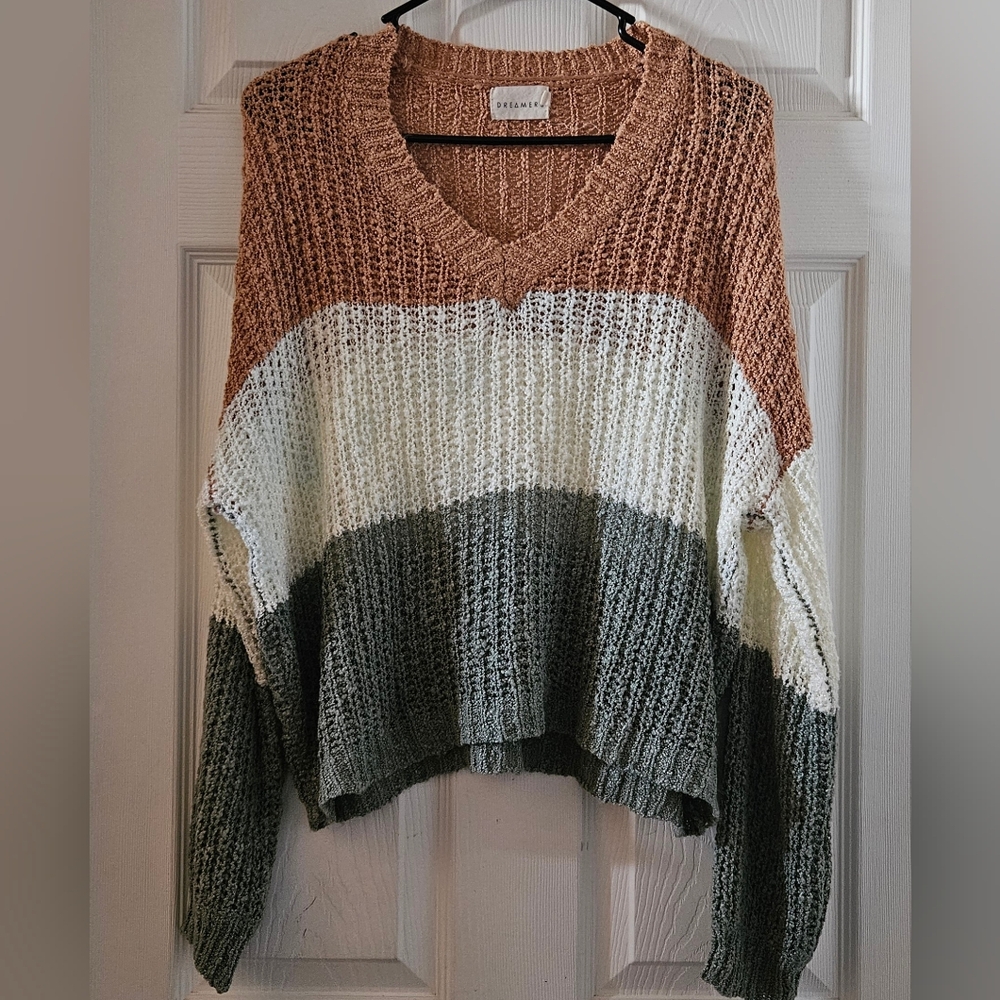 Dreamers Loose Knit Popcorn Style Sweater